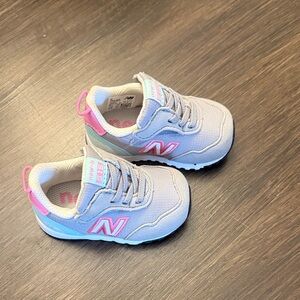 New Balance Kids' Sneakers in Gray and Pink